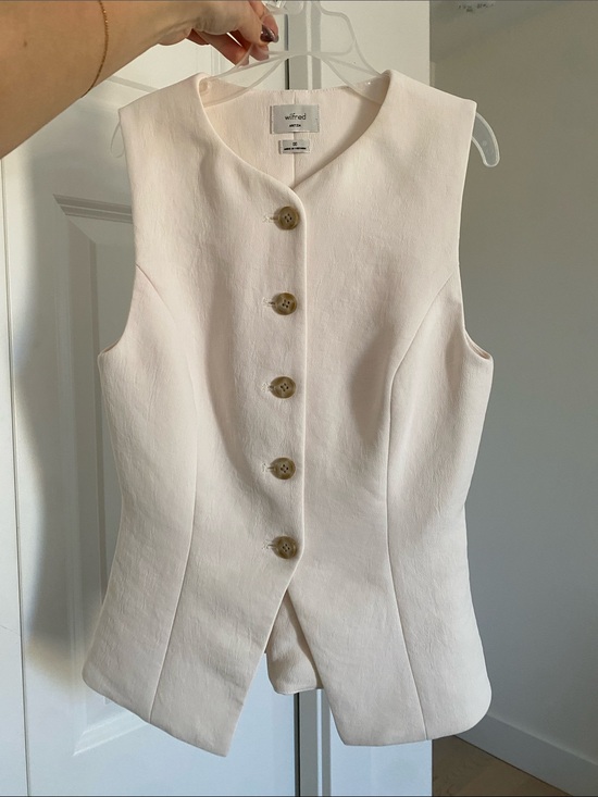 Wilfred Tops - Wilfred Blush Sleeveless Button-Front Vest